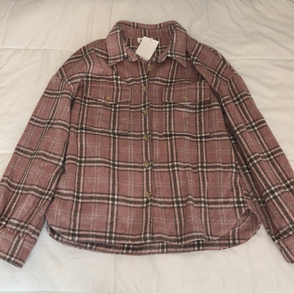 NWT &merci Pink and Grey Flannel